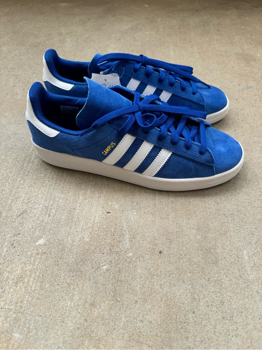 Adidas Campus Adv Blue White Suede Sneakers Size 10